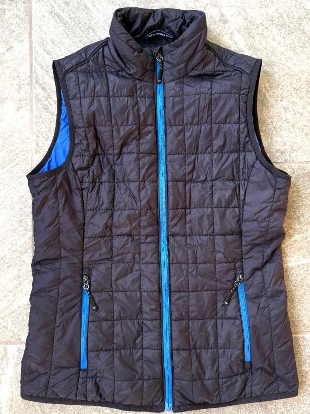 Cutter & Buck Rainier PrimaLoft Quilted Puffer Vest Navy Size S Golf Pickleball